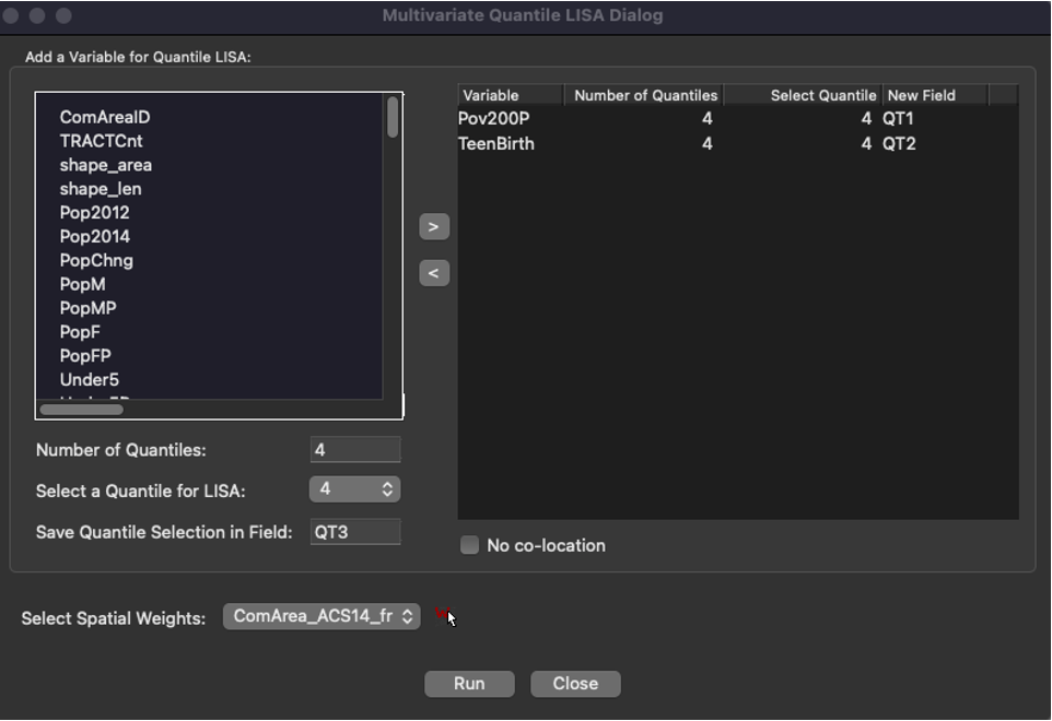 Selecting quantiles and number of quantiles