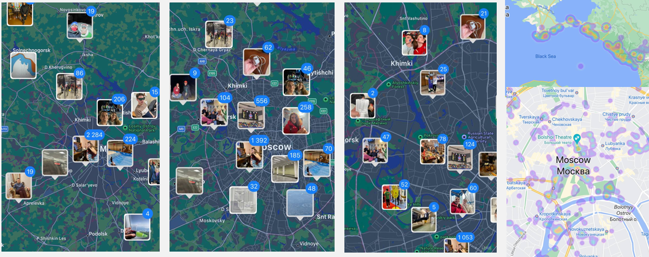 Multy-scale clustering in gallery